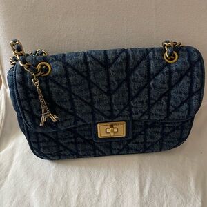 Karl Lagerfeld Navy Quilted Shoulder Bag (Small)
